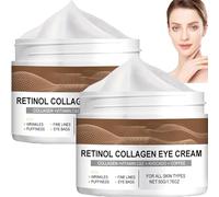 Retinol Collagen Eye Cream with Caffeina & Vitamina E for Dark Circle Puffiness, Reduce Wrinkle for Under Eye Bags, Anti-Aging, Instant Tightening, Overnight Repair (2 pezzi)