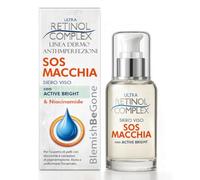 Retinol Complex Siero Viso SOS Macchia 30 ml - Con Niacinamide, Active Bright e Acido Ialuronico, Siero Illuminante e Uniformante per Discromie e Macchie Cutanee