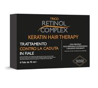 Retinol Complex, Trattamento Contro la Caduta dei Capelli con Cheratina, 6 Fiale da 10 ml, Con Mentolo e Olio di Rosmarino