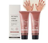 Retinol crema mani anti-invecchiamento con collagene e burro di karitè, balsamo rassodante anti rughe, lozione idratante per mani secche e screpolate, ad assorbimento rapido (2 pezzi)