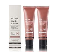 Retinol Crema per le mani anti-invecchiamento, crema per le mani al retinolo idratante per mani nutritive, leggera, anti-invecchiamento per le mani, umidità 24H per mani toniche e giovanili (2P, 100G)