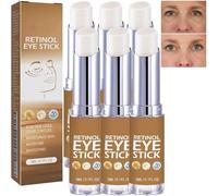 Retinol Eye Stick con collagene, Under Eye Balm Stick Dark Circle Remover, retinolo crema per gli occhi per gonfiore e borse sotto gli occhi, riduce le linee sottili, idratante idratante (6 pezzi)