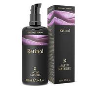 Retinolo Viso con Acido Ialuronico Viso e Niacinamide 100ml, Siero Viso Antirughe con Aloe Vera Bio per Pelli Sensibili, Siero Retinolo Viso - Retinol Serum - Siero Antirughe Viso Donna Satin Naturel