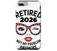 Retired 2026 Not My Problem Anymore Leopard Print Pensione Custodia per iPhone 7 Plus/8 Plus