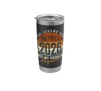 Retired 2026 Not My Problem Anymore Retirement Gifts for Men Bicchiere termico in acciaio inox doppia parete