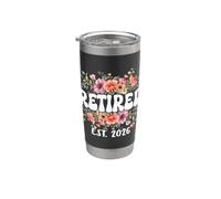 Retired 2026 Retirement 2026 Donne Pensionato Camicie Per Le Donne Bicchiere termico in acciaio inox doppia parete