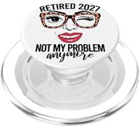 Retired 2027 Not My Problem Anymore Stampa Leopardo Pensione PopSockets PopGrip per MagSafe