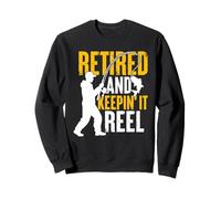 Retired And Keepin It Reel Pescatore di Pesca in Pensione Felpa