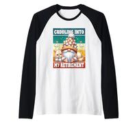 Retired Dad Gnome Cat Grandpa Is Cuddling Into My Retirement Maglia con Maniche Raglan