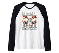 Retired Dad Saying For Men Bodybuilder Funny Retirement Maglia con Maniche Raglan