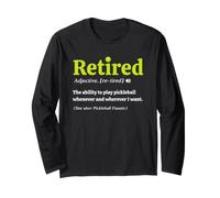 Retired Definition Funny Pickleball Lover Retirement Maglia a Manica
