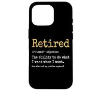 Retired Definition Retired 2025 Men Women Funny Retirement Custodia per iPhone 16 Pro