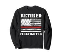 Retired Firefighter Thin Red Line Retirement Felpa