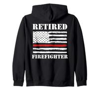 Retired Firefighter Thin Red Line Retirement Felpa con Cappuccio