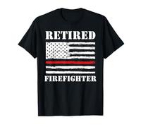 Retired Firefighter Thin Red Line Retirement Maglietta