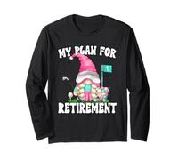 Retired Golf Mom GNOME for Women My Retirement Plan Golf Maglia a Manica