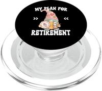 Retired Grandma Life Retirement Plan Cute Sewing Mom Gnome PopSockets PopGrip per MagSafe