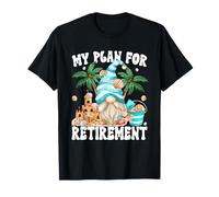 Retired Grandpa Life Summer GNOME for Men Beach Retirement Maglietta