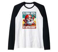 Retired Grandpa Love Football Dad Flying Into My Retirement Maglia con Maniche Raglan