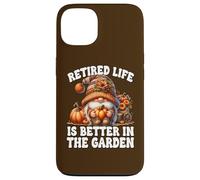Retired Life Is Better In The Garden Funny Retirement Gnome Custodia per iPhone 13