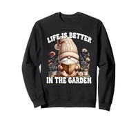 Retired Life Is Better in The Garden GNOME for Book Lover Felpa