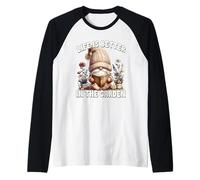 Retired Life Is Better in The Garden GNOME for Book Lover Maglia con Maniche Raglan