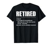 Retired Motorcycle Rider Retirement Biker Life Veteran Fun Maglietta