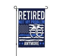 Retired Not My Problem Any More Retired Police Officer Law Enforcement Retirement Bandiera Da Esterno Durevole Bandiera All'Aperto Moda Bandiere Da Giardino Per Soggiorno Feste Prato 30X45cm