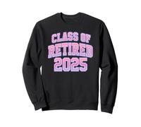 Retired Teacher Class of 2025 Cute Preppy Varsity Retirement Felpa