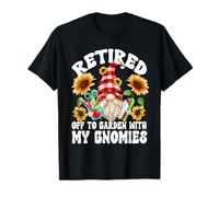 Retired Teacher GNOME for Men Dad Funny Teacher Retirement Maglietta