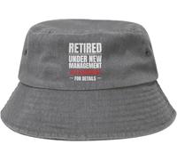 Retired Under New Management Cappello da Sole Portatile Cappelli Pesca per Uomini Donne, Spiaggia Campeggio Giardinaggio Protezione UV Cappello Estivo
