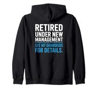 Retired Under New Management See Grandkids for Details Felpa con Cappuccio