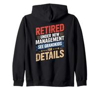 Retired Under New Management See Grandkids for Details Felpa con Cappuccio