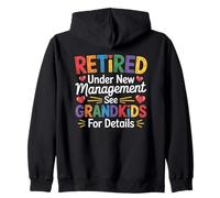 Retired Under New Management See Grandkids for Details Felpa con Cappuccio