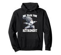 Retired Yoga Gnome In Warrior Pose Funny Retirement Plan Felpa con Cappuccio