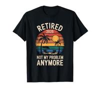 Retirement Beach Vacation Vintage Retro Relaxation Maglietta