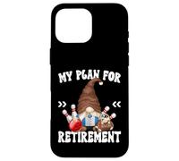 Retirement Bowling Gnome Dad For Men Retired Grandpa Life Custodia per iPhone 16 Pro Max