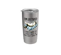 Retirement Cat Coffee Not My Problem Im Retired Dont Have To Bicchiere termico in acciaio inox doppia parete