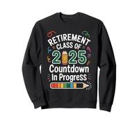 Retirement Class of 2025 Countdown with Smiley Pencil Felpa