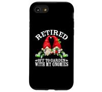 Retirement Gnomies With Lawn Mower For Gardener Funny Gnome Custodia per iPhone SE (2020) / 7/8