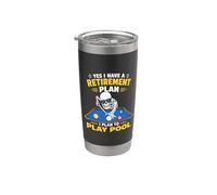 Retirement Plan Play Pool Skeleton Billiard Player Bicchiere termico in acciaio inox doppia parete