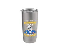 Retirement Plan Play Pool Skeleton Billiard Player Bicchiere termico in acciaio inox doppia parete