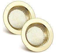 Retisee 2 filtri per lavello in acciaio inox per lavello in rete color oro francese, accessori per lavello da cucina per capelli, bordo largo 11,2 cm di diametro