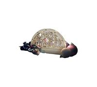 Retlux RXL 304 - Presepe in legno retroilluminato, motivo inciso a laser, 2 AA, multicolore