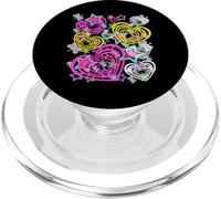 Reto - Cuore vintage anni '60 a forma di cuore '80, per bambini PopSockets PopGrip per MagSafe