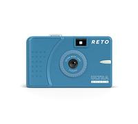 RETO Fotocamera ultra ampia e sottile da 35 mm, riutilizzabile, con obiettivo largo 22 mm, senza messa a fuoco, leggera, facile da usare (blu scuro)