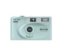 RETO PANO - Fotocamera a pellicola 35 mm, obiettivo 22 mm, panorama, facile commutazione, modalità cinematografica, copriobiettivo, flash integrato, riutilizzabile