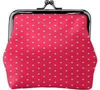 Reto Portamonete in pelle con fibbia a pois bianchi rossi Custodia vintage Portamonete Kiss-Lock Mini Portafogli per donne Ragazze
