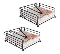 RETON 2 pezzi portatovaglioli da tavola, porta tovaglioli da tavolo in metallo con barra ponderata, porta tovaglioli cucina, portatovaglioli bar, per casa, ristoranti, caffè, matrimoni(nero)