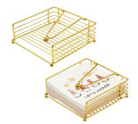 RETON 2 pezzi portatovaglioli da tavola, porta tovaglioli da tavolo in metallo con barra ponderata, porta tovaglioli cucina, portatovaglioli bar, per casa, ristoranti, caffè, matrimoni (dorato)
